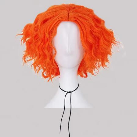 Anime Cosplay Orange Hair - Çılgın Şapkaçı Cosplay Perukları Kısa Turuncu