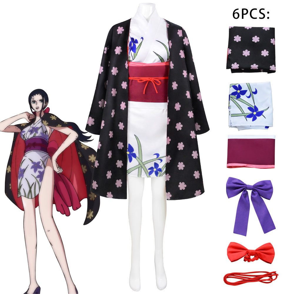 Anime Cosplay Kimono - Kadın Kıyafeti Nico Robin Cosplay Kostümü