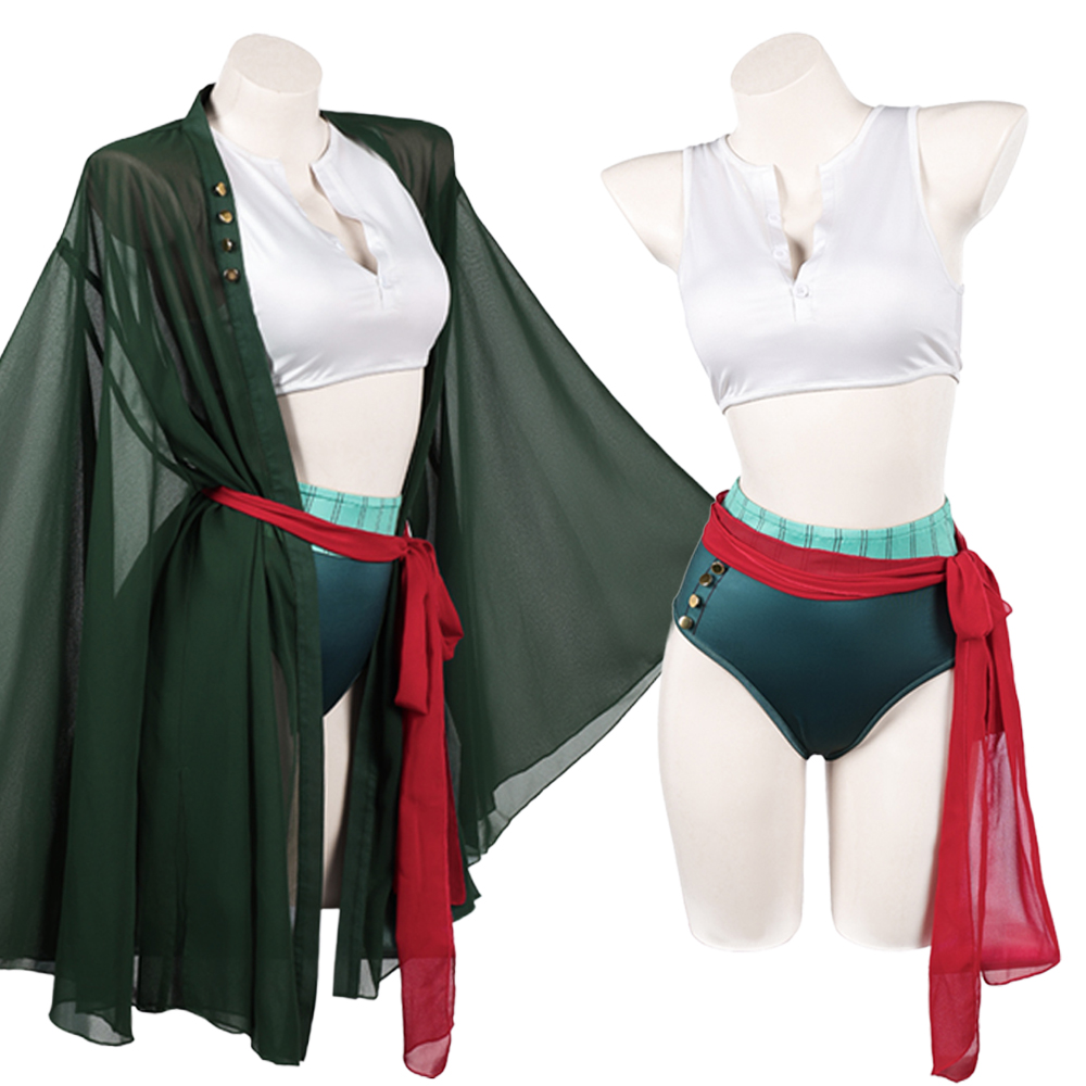 Anime Zoro Cosplay Female - Fantasia Korsan Bayan Roronoa Zoro Mayo