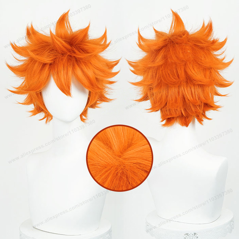 Anime Cosplay Orange Hair - Hinata Shoyo Cosplay Peruk 26 cm