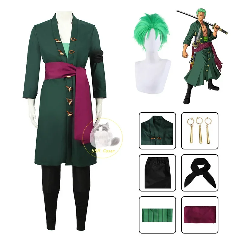 Anime Cosplay Anya - Anime Roronoa Zoro Cosplay Kostüm Üniforma