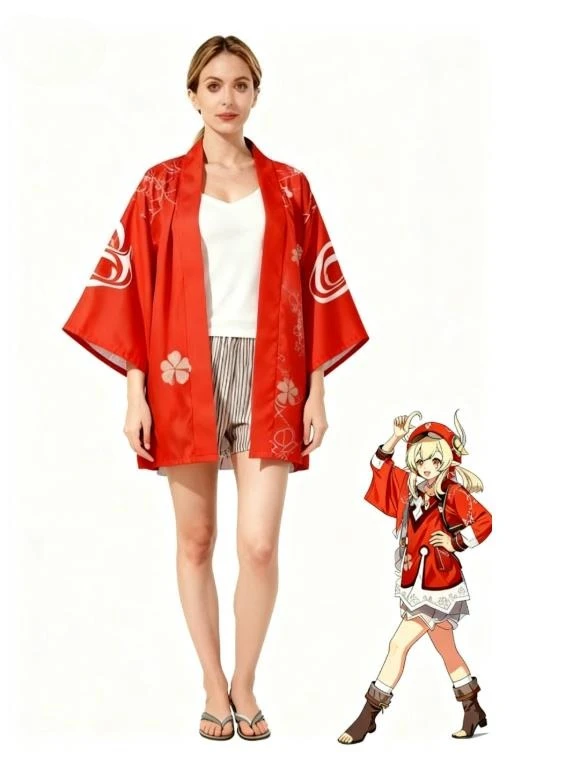 Anime Cosplay Kimono - Genshin Impact Cosplay Kimono Pelerin Animasyon