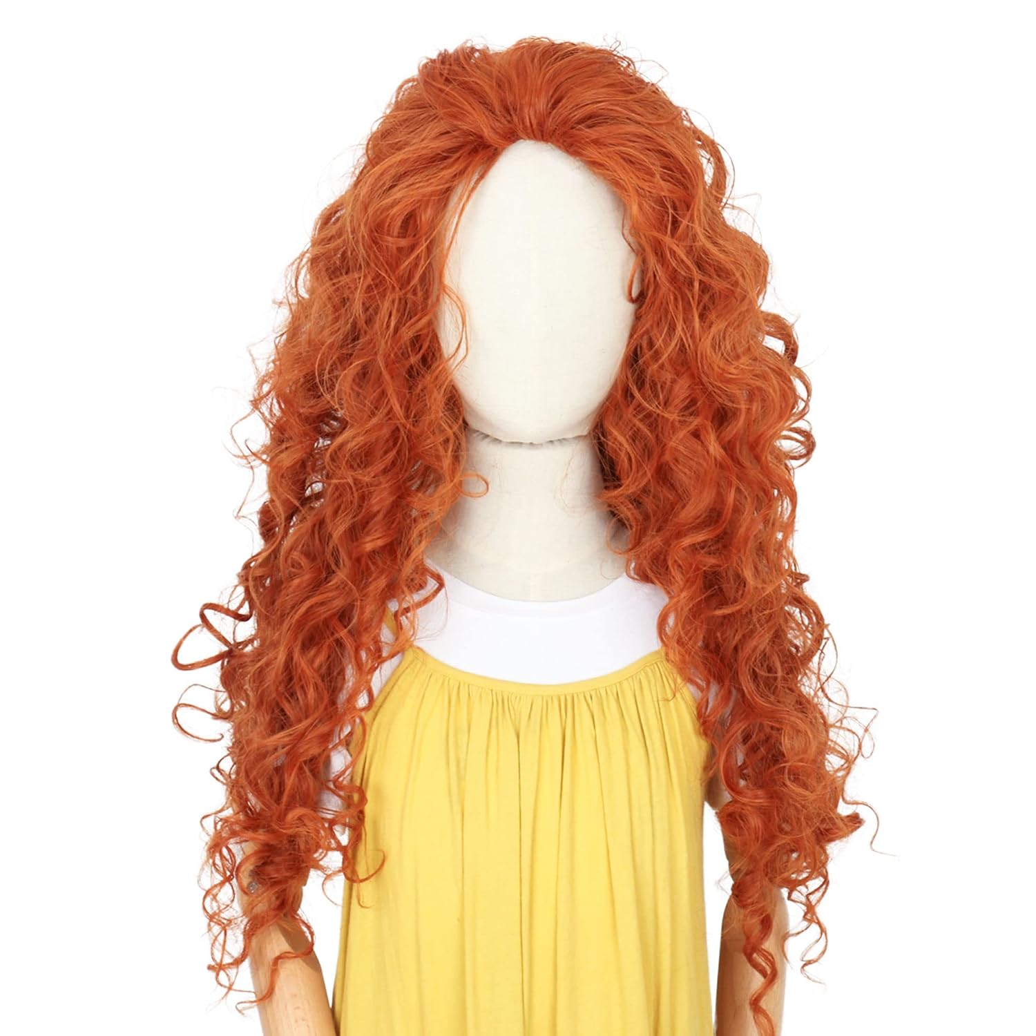 Anime Cosplay Orange Hair - Uzun Turuncu Kıvırcık Saç Cosplay Cadılar