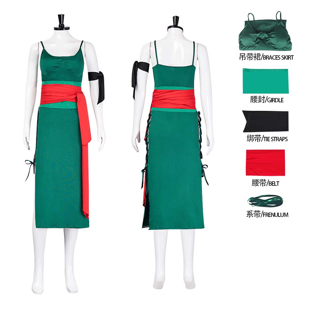 Anime Zoro Cosplay Female - Yetişkin Kadın Anime Roronoa Zoro Cosplay