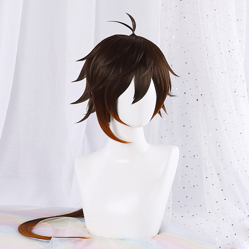 Anime Cosplay Orange Hair - Yüksek Kaliteli Oyun Genshin Impact Zhongli