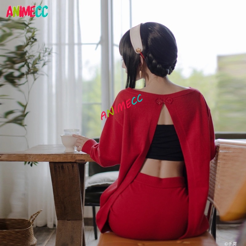 Anime Cosplay Yor - ANIMECC stokta Yor Forger Cosplay kostüm