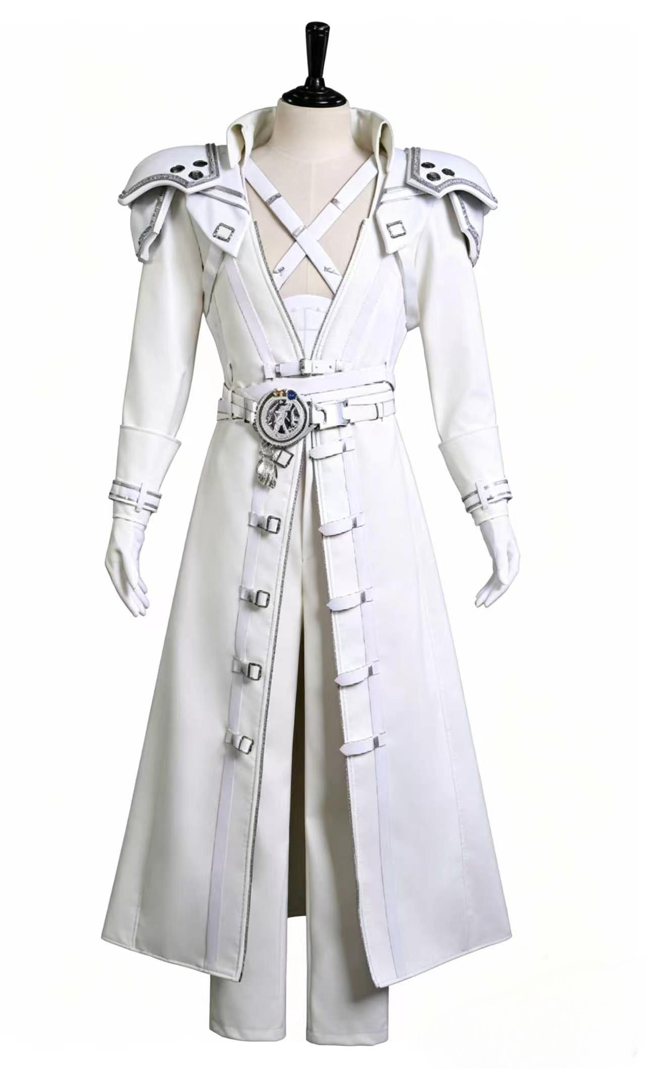 Anime Cosplay To Buy - Sephiroth Saf Açı Fantezi Beyaz Omuzluklar